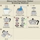 thumbnail image 4 of Italian aluminum espresso coffee maker with transparent cover - 9 cups 450 ml, 4 of 4
