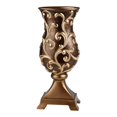 thumbnail image 2 of Vase Décoratif en Poly-Résine de 19,75 Pouces "Odysseus" Style Baroque avec Filigrane Floral Doré, 2 of 2
