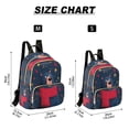 thumbnail image 3 of Quilted Backpack Fashion Backpack 11.41 * 6.1 * 14.17 Inch Women's Fashion Backpack Picnic Shopping Travel Out Sports backpack Christmas Blue Cartoon Bear, 3 of 7