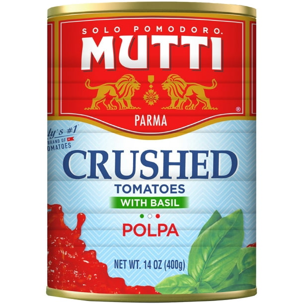 Mutti® Crushed Tomatoes (Polpa) with Basil, 14 oz, Can