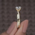 thumbnail image 4 of Cora Jewellery 1CT Round Moisanite Twisted Shank Engagement Ring For Women, 18K Yellow Gold, 4 of 8