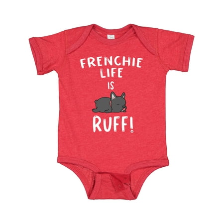 

Inktastic Frenchie Life is Ruff!Grey Gift Baby Boy or Baby Girl Bodysuit
