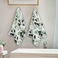 thumbnail image 4 of Dreamtimes Panda Bears Hand Towels 2 PCS, Ultra Soft and Highly Absorbent, Green Bamboo Leaves Decorative Fingertip Towel for Home, Bathroom, Kitchen, 28.3"x14.4", 4 of 5