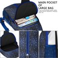 thumbnail image 4 of Sling Backpack,Dark Blue Christmas Snowflake Pattern Crossbody Bag with Water Bottle Holder,Waterproof Sling Bag for Men/Women with Chest Phone Holder for Hiking,Travel, 4 of 6