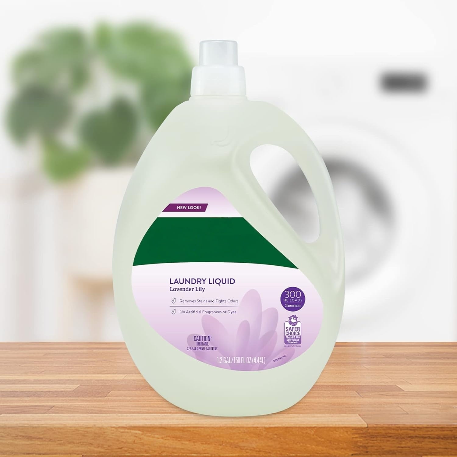 Natural Laundry Detergent - 300 HE Loads - Liquid, Eco-Friendly, Plant-Based, No Artificial Fragrance, Colors or Preservatives, Lavender Lily, 150 Fl Oz