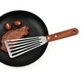 thumbnail image 3 of Yesbay Fish Turner Not Sticky Wooden Handle Heat Resistant Stainless Steel Lightweight Cooking Shovel for Home, 3 of 7