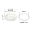 thumbnail image 3 of Uxcell 86mm Wide Mouth Plastic Mason Jar Lids with Silicone Sealing Ring, White 1Set/24 Pack, 3 of 5