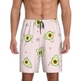 thumbnail image 1 of Fotbe Avocado Doing Sport Yoga Pantalones Cortos de Pijama para Hombre, Ropa de Dormir, Pantalones de Pijama Cortos para Hombre-Small, 1 of 6