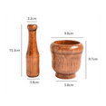 Mortar and Pestle Wood Wooden Mortar Pestle Grinding Bowl Set