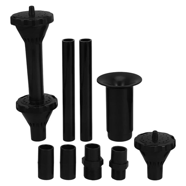 BRIGHTFUFU Juego de 9 boquillas para bomba de fuente, cabezales rociadores de agua para estanque, fuente, bomba sumergible para piscina