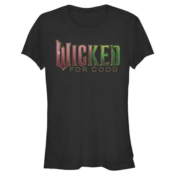 Juniors Wicked: For Good Official Pink and Green Logo T Shirt