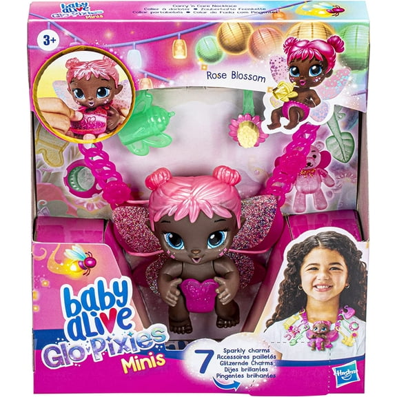 Baby Alive Carry 'n Care Necklace Rose Blossom Mini Doll