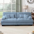 thumbnail image 4 of FFH 94.4" Loveseat Sofa, Oversized Cloud Sectional Couches for Living Room, Tufted 2 Seater Sofa with Deep Seat (Chenille Blue, 2 Seater), 4 of 11