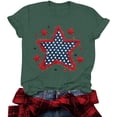 thumbnail image 6 of Mifsaly 4Th Of July Shirts Women Crewneck Short Sleeve Tops Summer Casual Patriotic Star Graphic Cotton T Shirts Vintage Style Breathable Independence Day Tees XXL, 6 of 6