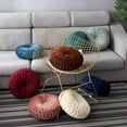 thumbnail image 3 of Round Throw Pillow Velvet Home Decoration Pleated Round Pillow Cushion for Couch Chair Bed Car Orange, 3 of 12