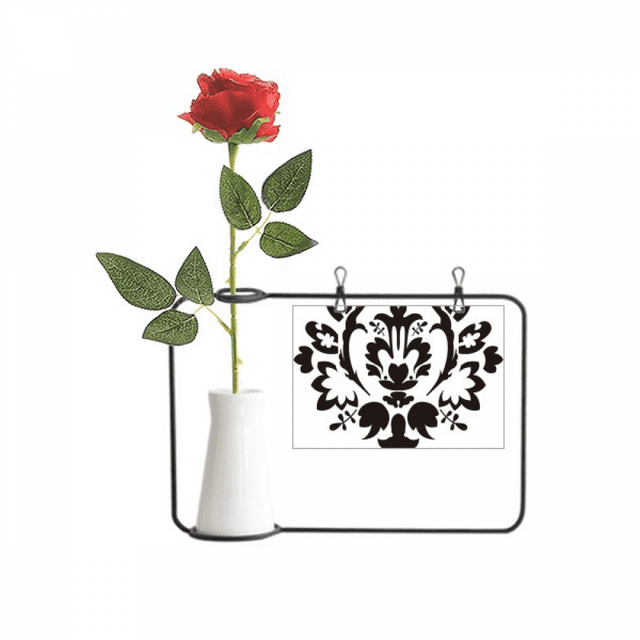 flower black baroque art pattern artificial rose flower hanging vases decoration bottle