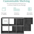thumbnail image 3 of 6-Cube Storage Organizer, 13.5in Shelf Opening, Bookcase, Display Shelf, Customizable w/ 3 Removable Back Panels – Dark Gray, 3 of 17