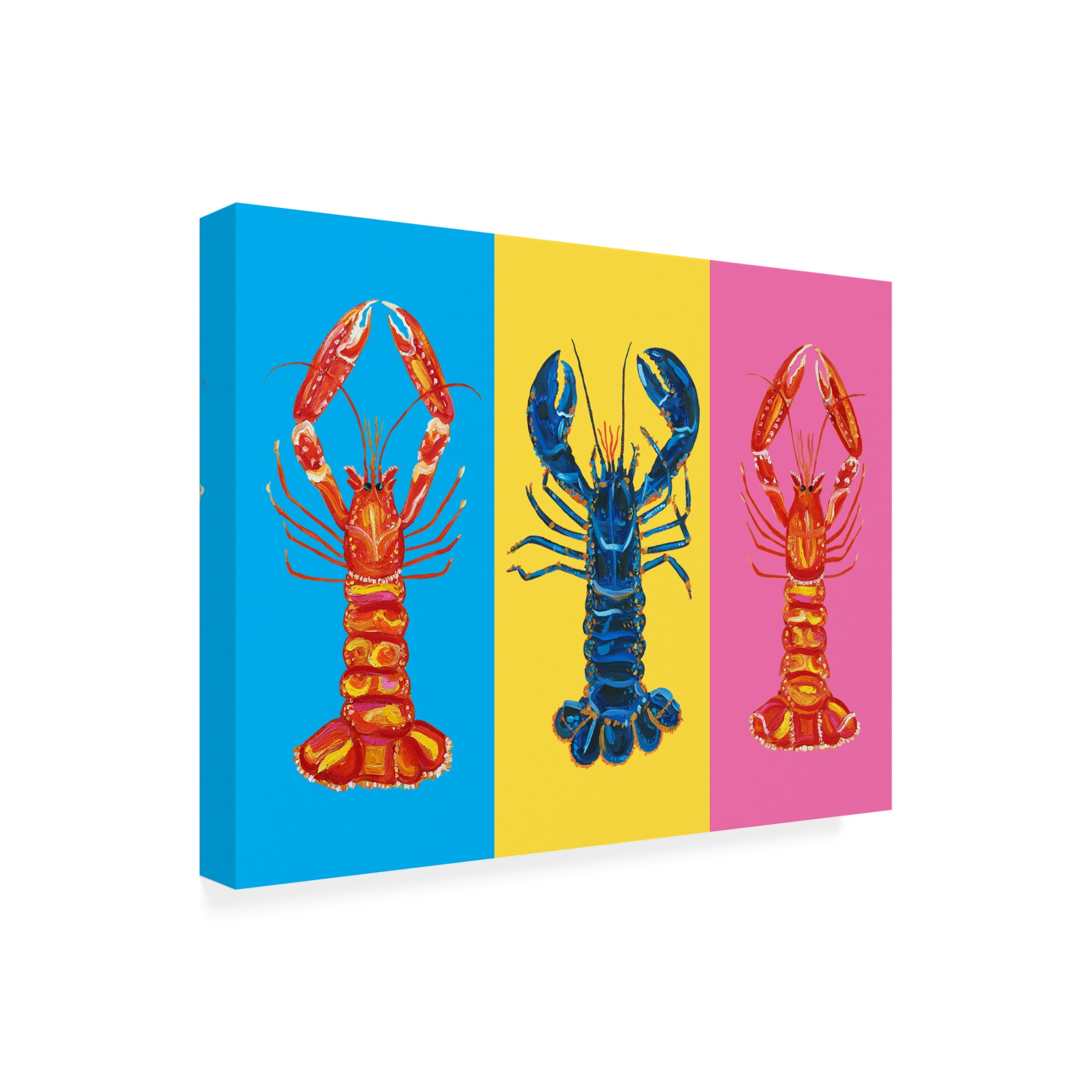 Trademark Fine Art Alice Straker Lobster Langoustines Pop Art Canvas Wall Art