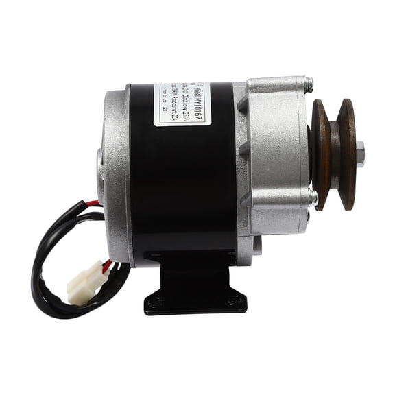 Gear Reduction Electric Motor 12V 250W Powerful Electric Motor with Belt Pulley Brushed DC Motor Gear Motor for Scooters, E-Bikes, Electric Cars, Tricycles, Scooters, Seeders