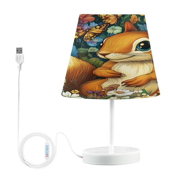 BZSMCE Table Lamp Creative Cute Squirrel Simple Pattern Night Light