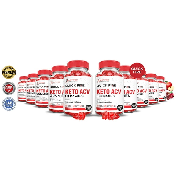 (10 Pack) Quick Fire Keto ACV Gummies 1000MG Dietary Supplement 600 Gummys