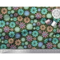 thumbnail image 2 of Soimoi Green Poly Georgette Fabric Multicolor Mandala Fabric Prints By Yard 52 Inch Wide, 2 of 3