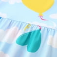 thumbnail image 5 of Emy Dola Toddler Girl Summer Short Sleeve Dress For 2-8 Years Kids Casual Playwear Rainbow Print Easter Dresses, 5 of 7