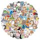 thumbnail image 2 of Gwong Decoración hogareña 100 unids / set lindo doodle pegatina atractivo PVC dibujos animados animal patrón teléfono calcomanía para uso diario Gwong 21080474, 2 of 6