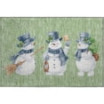 thumbnail image 2 of Addison Rugs Mayfield Premium Machine Washable Transitional Holiday Snowman Aloe Rectangle Rug, 1'8" x 2'6", 2 of 6