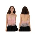 thumbnail image 2 of LMLYSoH Women Tank Tops Lace Tie-Up Halter Neck Casual Vests Summer Backless Sleeveless Tops Streetwear, 2 of 8