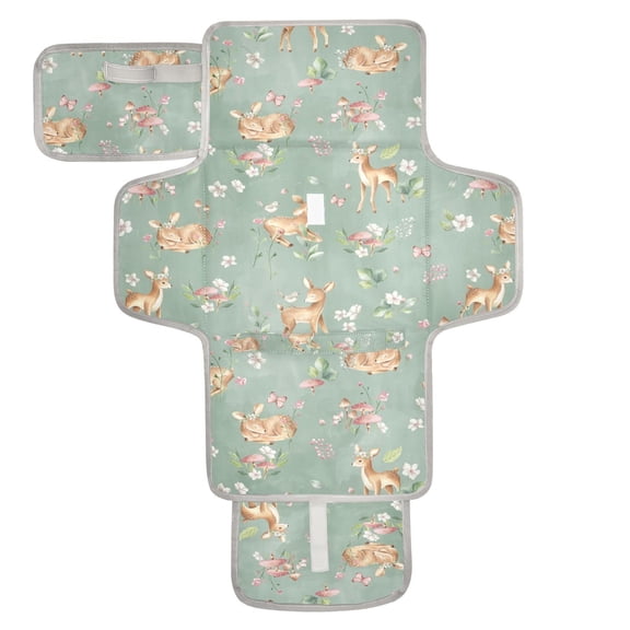 Alfombrilla cambiadora CHUROUSY 61 × 30 cm plegable con porta toallitas