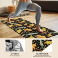 thumbnail image 4 of Black Toy Like Dinosaurs Pattern Hot Yoga Mat Towel Non Slip for Hot Yoga - Quick-Drying Yoga Mat Cover with 4 Corner Pockets with Travel Bag - Hot Yoga Towel Non Slip 74"x26", 4 of 6