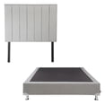 thumbnail image 1 of Box Base Cama Matrimonial + Cabecera Argos Gris Dicasa Quantum, 1 of 8