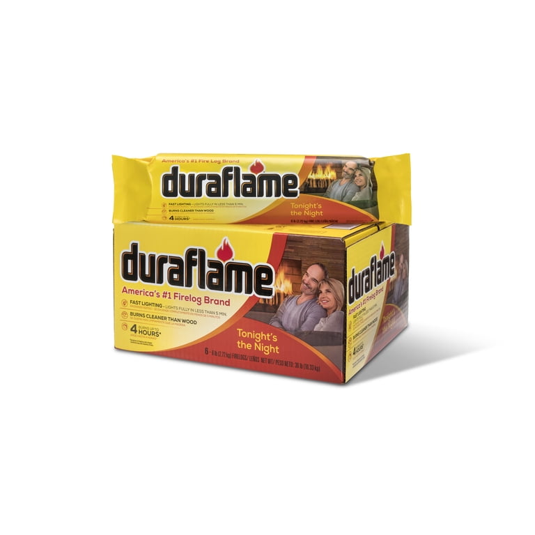Duraflame 6lb Firelogs 6-Pack Case, 4 Hour Burn - Walmart.com