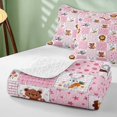thumbnail image 4 of Erosebridal Lion Quilt King for Girls, Pink Patchwork King Coverlet Set, 3 Pieces 1 Bedspread and 2 Pillowcases, 4 of 7
