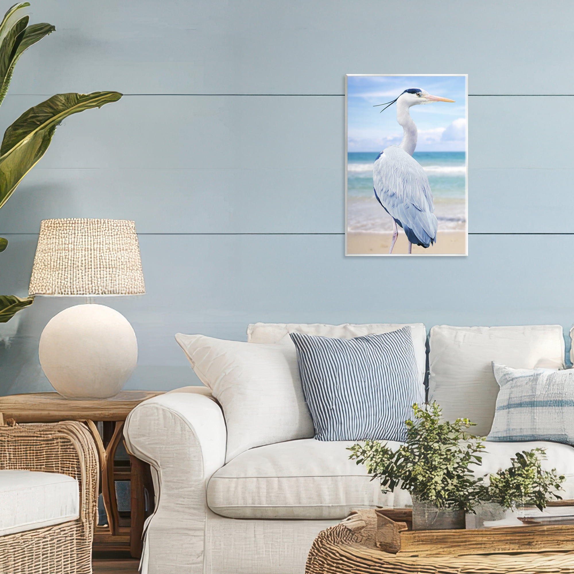Stupell Industries Vacationing Heron by Seaside Wall Plaque Art, design by Marcus Prime