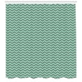 thumbnail image 3 of Ambesonne Grey Chevron Shower Curtain, Minimalist Retro Style, 69"Wx75"L, Mint Green Grey, 3 of 3