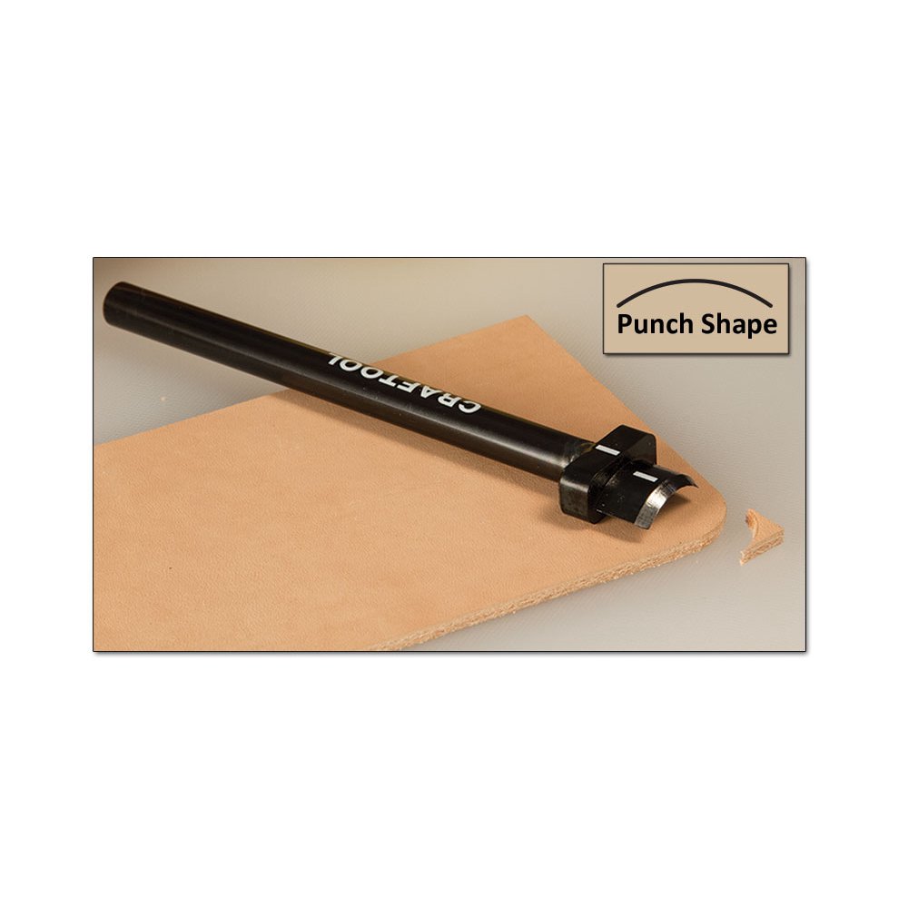 Tandy Leather Craftool Corner Round Punch Small 9/16" (14 mm) 378000