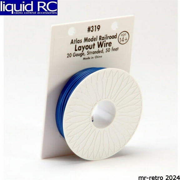 Atlas Model Railroad 50' Stranded Wire 20 Gauge/Blue ATL319 Electrical & Electronics