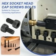 thumbnail image 5 of Uxcell Hex Socket Head Cap Screws Bolts, Carbon Steel Socket Drive Screws, Black Oxide Full Threads M3 x 6 mm 50, 5 of 7