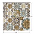 thumbnail image 5 of Earth Tone Bohemian Vintage Shower Curtain 72x72, Quick-Drying Polyester with Plastic Hooks, Tribal Design for Bathrooms, 5 of 5