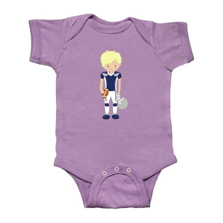 

Inktastic Cute Boy Blond Hair Rugby American Football Gift Baby Boy Bodysuit