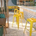 thumbnail image 2 of Flash Furniture Commercial Grade 30" High Backless Yellow Metal Indoor-Outdoor Barstool with Square Seat, 2 of 12