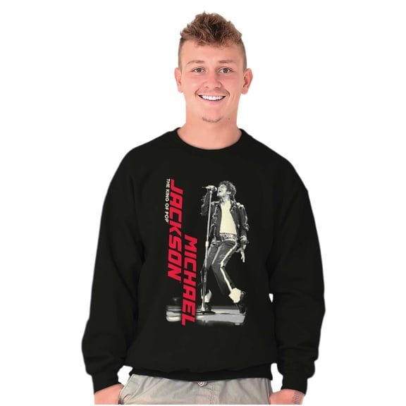 Michael Jackson King of Pop Toe Stand Graphic Pullover Crewneck Sweatshirt Brisco Brands S