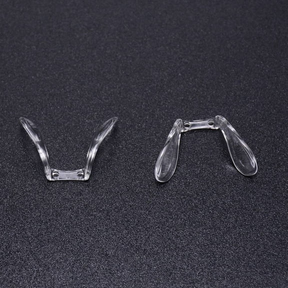30 pc Plastic Eyeglass Nose Pads U-shape for Glasses Accessories Clear 19x28x8mm Hole: 1mm