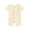 Beige, variant on Plebaso Baby Girls Boys Clothes Solid Color Short Sleeve Stripe Zipper Romper Newborn Summer Clothes