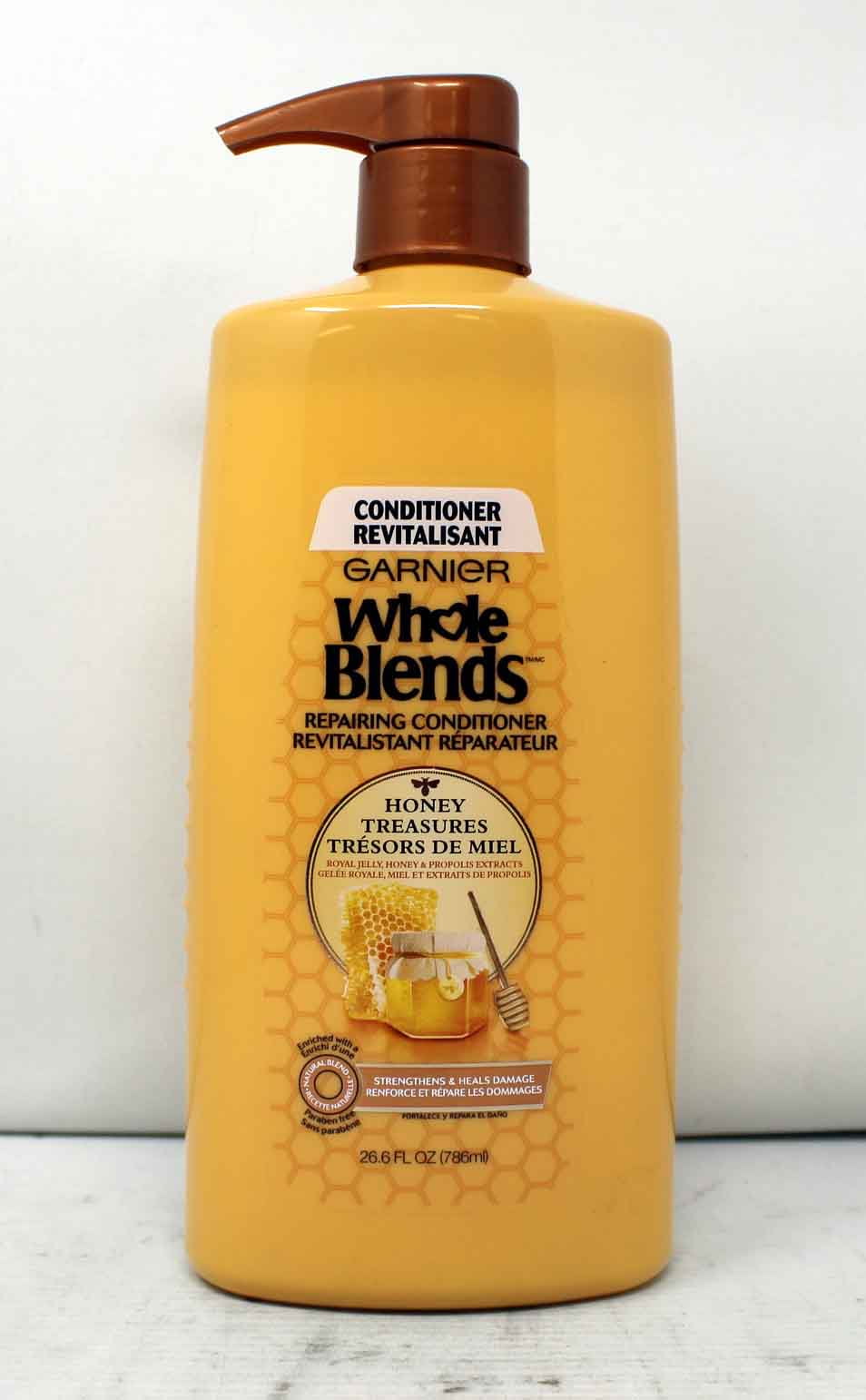 Garnier Whole Blends Honey Treasures Repairing Conditioner, For Dry Hair, 26.6 fl oz
