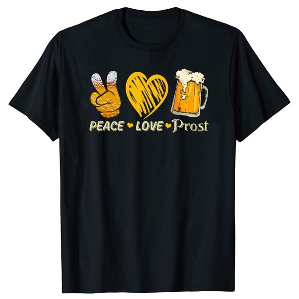 Camisetas divertidas y lindas de Oktoberfest, paz y amor, camisetas de verano con gráficos de cumpleaños, ropa de calle de algodón, camisetas de manga corta, regalos de fiesta