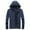 Blue, variant on Herrnalise Men's Jacket Crew Hooded Midlayer Jacket Fashion Zipper Casual Windproof Waterproof Loose Outwear Jacket Coat Blue