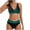 Green, variant on Bathing Suit Women's 2 Piece Bikini Set Back Braided Straps with Reversible Bottom Mint Green,2XL